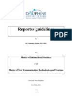 Master Reports Guidelines - Nov 19th, 2010