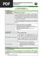 School of Teacher Education: Instructional Module in Mathematics in The Modern World