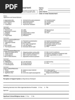 Psychosocial Assessment: Name