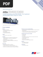 Mtu 20V4000 DS4000: Diesel Generator Set