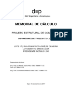 Piscina - Memorial de Calculo