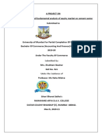 A PROJECT On Technical and Fundamental Analysis of Equity Market On Cement Sector