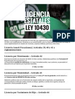 LICENCIAS ESTATALES - Ley 10430 - ATE Junín