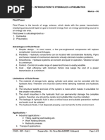 Unit 1 - Introduction To Hydraulics & Pneumatics Marks - 06