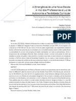 A Emergência de Uma Nova Escola: A Voz Dos Professores À Luz Da Autonomia e Flexibilidade Curricular