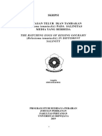 Skripsi: The Hatching Eggs of Kissing Gouramy (Helostoma Temminckii) IN DIFFERENT Salinity