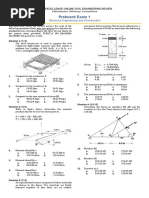 Preboard Exam 1: Structural Engineering and Construction