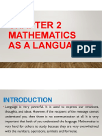 Mathematics As A Language