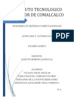 Automatas Examen Lexico