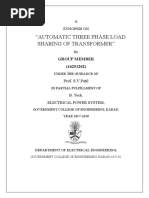 Automatic Three Phase Load Sharing of Transformer