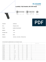 Hex Socket Head Cap Screws Partially / Fully Threaded, With UNC Thread BN 13