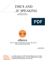 Ethics and Public Speaking: Chapter 2 - Ge Elec I