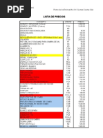 Listado de Materiales