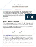 Week 002 Calculus Derivatives of Trig Functions