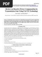 Review On Reactive Power Compensation in Transmission Line Using FACTS Technology