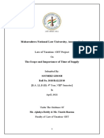 Maharashtra National Law University, Aurangabad: Law of Taxation-GST Project