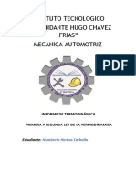 Informe de La Primera y Segunda Ley de La Term.