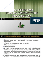 Tema Ix Economía Familiar y Proyecto de Vida