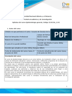 Syllabus Del Curso Epidemiología General