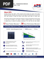 About APS:: Years Product Warranty - Years Performance Warranty