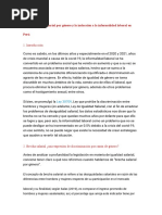 Discriminación Salarial Por Género y La Inducción A La Informalidad Laboral en Perú Brayan