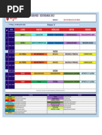 Horario Sesiones - Secundaria 2022: Lunes Martes Miércoles Jueves Viernes 1 2