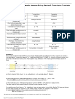 Solutions To Practice Problems For Molecular Biology, Session 3: Transcription, Translation