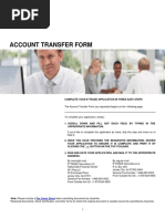 Account Transfer Form: Fax Cover Sheet