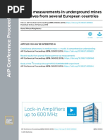 Radon Measurements in Underground Mines and Caves From Several European Countries