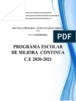 Proyecto de Mejora Gustavo Diaz Ordaz - 2020