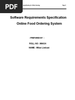 Software Requirements Specification Online Food Ordering System