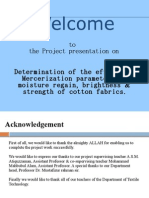 Presentation On Mercerization Parameters