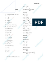 SPM Physics Formula List Not Given