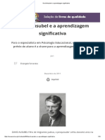 David Ausubel e A Aprendizagem Significativa