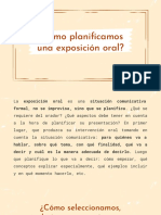 ¿Cómo Planificamos Una Exposición Oral