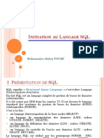 Initiation Au Langage SQL V2021