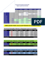 Simulador para Calcular Pedidos de Combustible: Terminal Pampilla: Monto A Depositar para Un Pedido