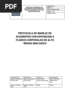 Protocolo de Accidentes Con Exposición A Fluidos Corporales de Alto Riesgo Biológico 2022