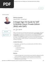 A Single SignOn Guide For SAP S4HANA Cloud, Private Edition