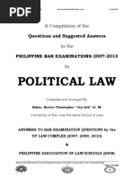 Political Law: Questions and Suggested Answers