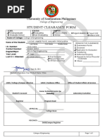 Student Clearance Form: University of Southeastern Philippines