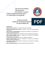 Analisis de Debate Hocidio en Grado de Tentativa Drupo 1 A. Defensores