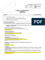 Control de Lectura Hoja Respuestas - Mitos y Leyendas