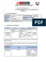 Sesión de Aprendizaje 01-01. 1º. Estudio Del Pasado