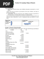 Teodoro M. Luansing College of Rosario: Forms of Balance Sheet