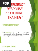 Emergency Responce Procedure Training