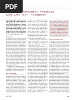 Dynamic Simulator Predicts Gas Lift Well Instability