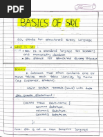 SQL Basics Handwritten