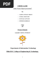 Chess Game: "Mini Project Report Presented"