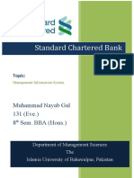 MIS Assignment On Standard Chartered Bank